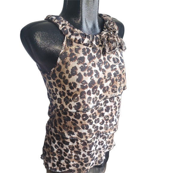 IZ Buyer Leopard Print Sleeveless Halter Top S - Picture 3 of 7